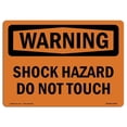 thumbnail image 1 of SignMission OS-WS-A-1218-L-12392 12 x 18 Po Panneau d'Avertissement OSHA - Risque de Choc Ne Touchez Pas, 1 of 1
