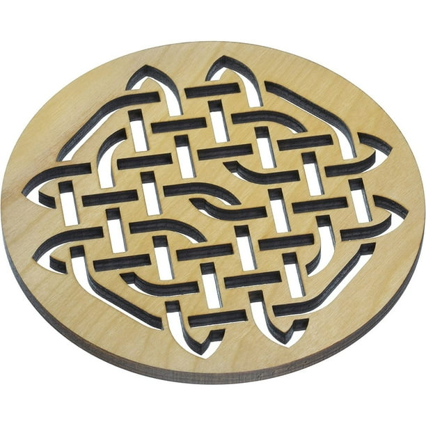 Solace Celtic Knot Trivet, Laser cut from hardwood plywood to prevent