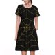 thumbnail image 1 of Disketp Golden Spider Web para Vestido de Manga Corta para Mujeres, Vestidos de Verano para Mujeres, Casual y Holgado para la Playa, 1 of 6