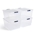 thumbnail image 1 of Contenedores de almacenamiento Rubbermaid Cleverstore 74 L (paquete de 4) transparentes, 1 of 9