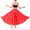 A Red, variant on CHICTRY Kids Girls Long Dance Skirt Chiffon Full Circle Latin Flamenco Dance Performance Costume,Sizes 3-12
