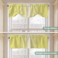 thumbnail image 5 of Yellow Beige Striped Tie Up Valance Curtains for Windows, Kitchen Curtains Window Treatments, Modern Farmhouse Retro Lines Short Window Shades Valances for Bedroom Bathroom Cafe 42"x18", 5 of 8