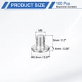 thumbnail image 2 of Tornillos de cabeza redonda plana de metal M5-0.8 x 5mm 100Pcs con accionamiento Phillips, 2 of 6