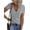 LightGrey, variant on Women's 2026 Summer Short Sleeve Tops Casual V Neck T Shirts Ribbed Knit Henley Button Basic Blouse, LightGrey, S