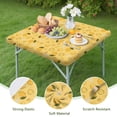 thumbnail image 4 of Yellow Lemon Fruit Slices Yellow Pattern Square Fitted Tablecloth with Elastic Edge,Square Table Cover,Washable Elastic Table Cover for Home Kitchen Party Decor 36"x36", 4 of 6