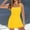 Yellow, variant on Hvot&aat Women Casual Solid Color Tankini Conservative high Waisted Tummy Control Bathing Suit Adjustable Straps Vacation Swimwear