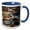 Blue/White, variant on 3drose, Brooklyn Mine Road, Old Dale Mining District, Mojave Desert, Ca 3., 11oz Mug