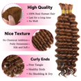 thumbnail image 2 of Cabello trenzado humano a granel AKONSOUL Deep Wave, 20 pulgadas, 110 g, x3, 2 of 7