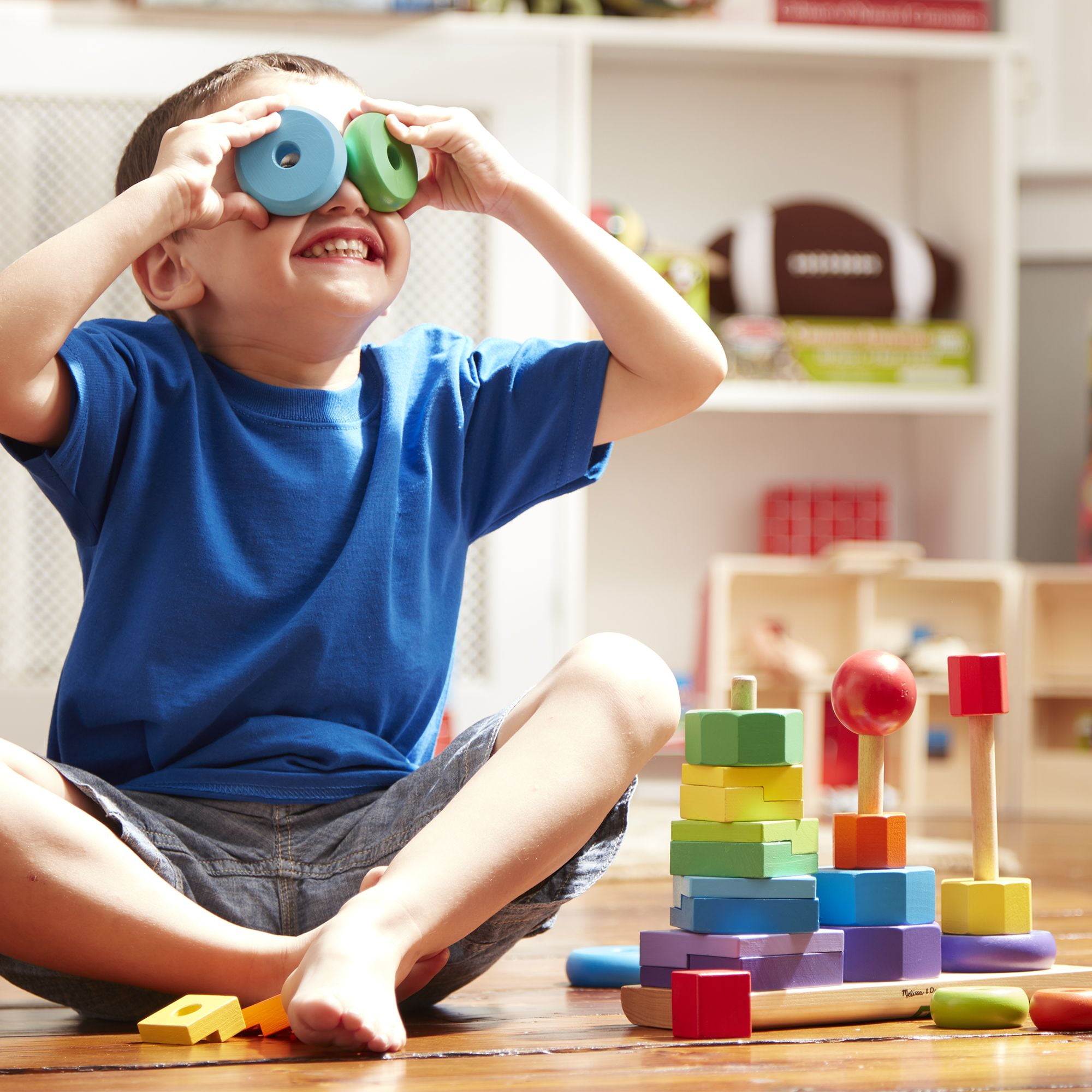 melissa and doug geometric stacker recall