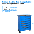 thumbnail image 2 of 6 Drawer Tool Chest Cabinet with Ball Bearing Drawer Slides,20"W Rolling Metal Tool Chest with 6 Drawers,Steel Tool Storage Box Organizer,Blue, 2 of 8
