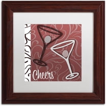 Trademark Fine Art "Cheers I" Canvas Art by Color Bakery White Matte, Wood Frame