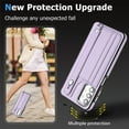 thumbnail image 3 of Feishell Fit for Samsung Galaxy A32 5G Case with ID Credit Card Slots,Premium PU Leather Adjustable Wristband Kickstand Shockproof Wallet Slim Phone Case for Women Men,Purple, 3 of 6