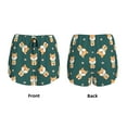 thumbnail image 6 of Sigee Cute Shiba for Women's Athletic Shorts High Waisted Running Shorts Pocket Sporty Short Gym Elastic Workout ShortsMedium, 6 of 9