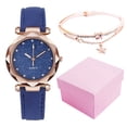 thumbnail image 2 of enjoywould 1 Ensemble Montre Quartz Cadran Rond Incrustation de Strass Bracelet Doux Couleur Riche Optionnelle Mode Dames Montre Décontractée Bracelet Ensemble Deux Pièces Cadeau d'Anniversaire, 2 of 5