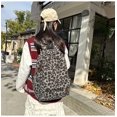 thumbnail image 3 of KKLDOGS Fuzzy Leopard Print Backpack Soft Plush Casual Daypack Large Capacity Lightweight Travel Commute Shoulder Bag, 3 of 5