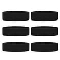 thumbnail image 1 of GOGO 6 Pieces Sports Headbands Terry Cloth Sweat Absorbing Head Band Black, 1 of 8
