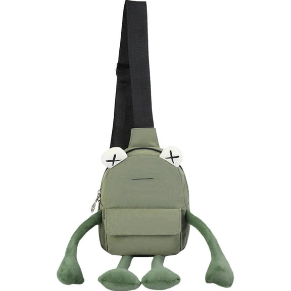 vlrwzc Frog Casual Crossbody Bag Cartoon Cute Sling Bag Women Small Chest Bag Unisex Shoulder Bag Messenger Bag