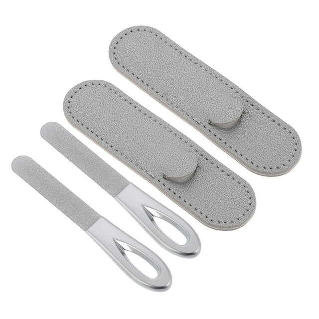SEWCHICS 2 Sets Nail Buffers Double Sided Design With Stainless Steel Material For Nail Shaping For Women