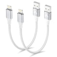 thumbnail image 1 of Cable de carga corto Aioneus para iPhone, 1 pie, 2 unidades, trenzado de nailon, 1 of 7