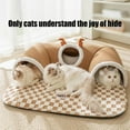 thumbnail image 3 of Cozy Cat Bed with Tunnel Cat House Home Mat Pet Kennel Cat Activities Tunnel Bed Warm Antler Cat Peekaboo Cave Nest Kitty Tube, 3 of 7