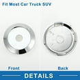 thumbnail image 5 of Universal Wheel Center Hub Cap Durable 64mm 2.52" Outside Diameter Vehicle Hub Covers Silver Tone, 5 of 6