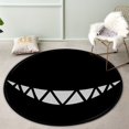 thumbnail image 3 of Coolnut Round Rugs for Living Room, The Smile Of A Monster With Sh Non-Slip Coral Velvet Long Runner Rugs, Washable Water Absorbent Mat Carpet for Bedroom Kitchen Kids Room, 3 of 6