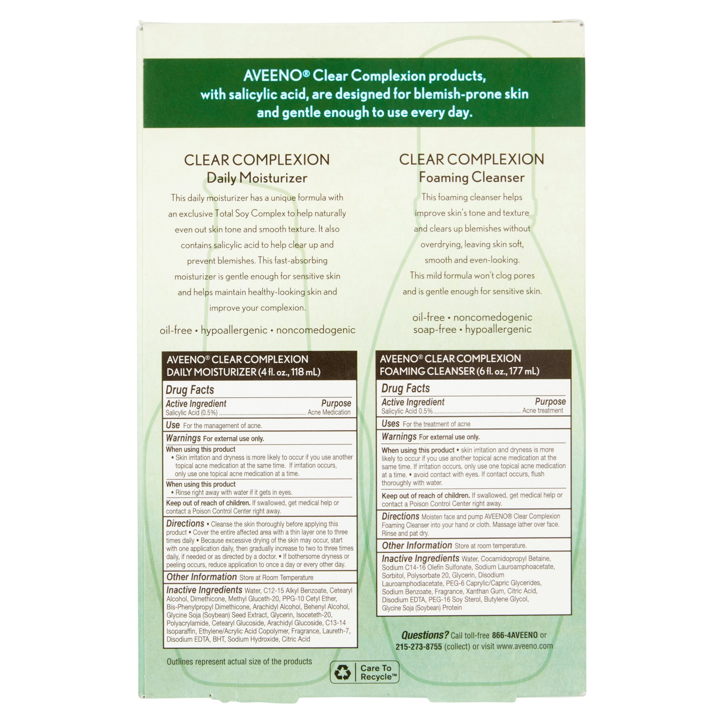 Aveeno Favorites Salicylic Acid Blemish Treatment Special Value Full Size Nia 24 Physical Cleansing Scrub, 3.75 fl. oz.