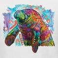 thumbnail image 6 of Wild Bobby Rainbow Painted Manatee Dean Russo Design Animal Lover Women Graphic Long Sleeve Tee, White, X-Large, 6 of 6