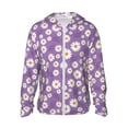 thumbnail image 1 of Balery Daisies Flowers Sudadera ligera de manga larga con capucha y protección solar UPF 50+ para hombre y mujer, ideal para pesca y running-3X-Large, 1 of 7