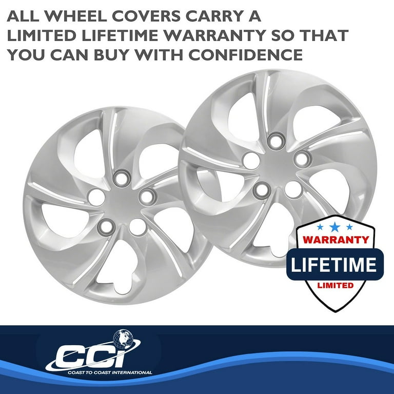 CCI 15 Inch Silver Wheel Cover Hubcaps for 2013-2015 Honda Civic