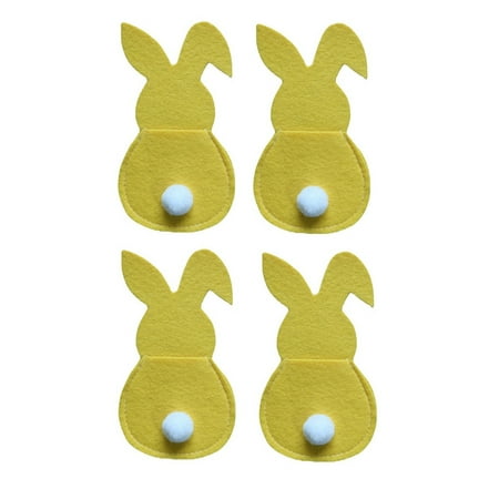 

Xinduolei Easter Bunny Cutlery Bag with Tail Bunny Cutlery Set Easter Decoration Restaurant Decoration Party Decoration Dough Tray Metal Cooking Mat Baking Sheet Liner Baking Items for Cakes 8x8