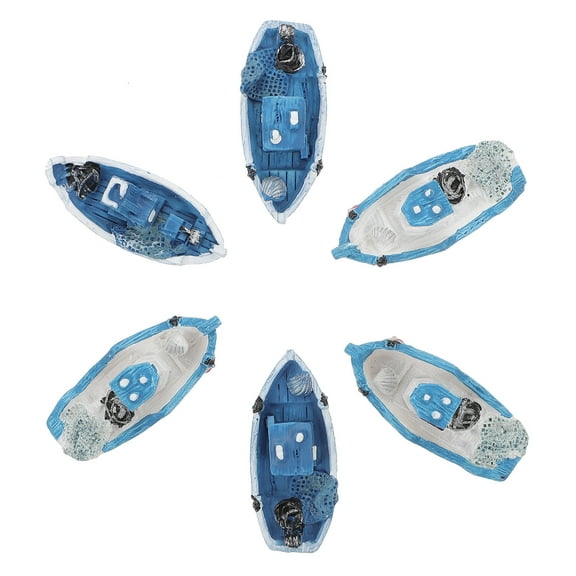 KALLORY  6 Pcs Decor Mediterranean Boat Ornaments Sailboat Decoration