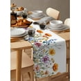 thumbnail image 6 of Spring Floral Table Runner 72 Inches, Yellow Pink Flowers Pastoral Bed Runner Dresser Scarves Tabletop for Indoor Outdoor Parties/Ceremony/Banquet, 16" x 72", 6 of 8