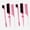 Rose Red, variant on stcellnmex 6 Pcs Slick Back Hair Brush Set Bristle Brush Edge Control Teasing Comb for Women Black Hair Yellow