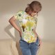 thumbnail image 3 of Balery Animal Tree Body de cuello redondo de manga corta para mujer Tops de manga corta Tops básicos-X-Large, 3 of 7