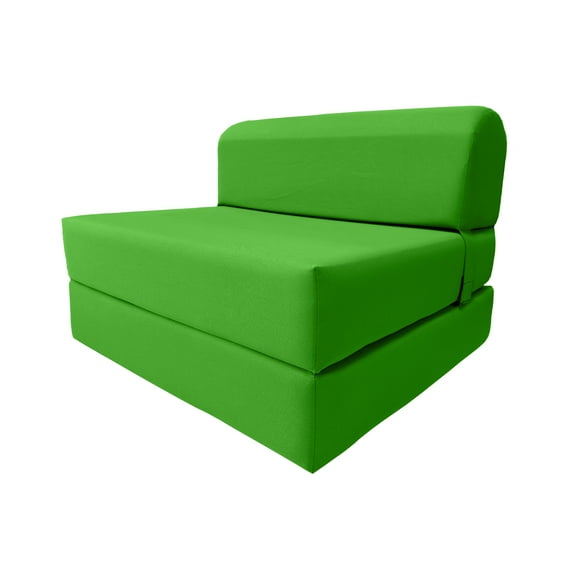 Lime Sleeper Chair Folding Foam Beds, Portable Studio Sofa Guest Bed, 6 x 32 x 70