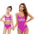 thumbnail image 4 of URMAGIC Family Matching Mother Child Letter Print Swimsuit Monokini Women Toldder Girl One Piece Bathing Suit Swimwear, 4 of 13