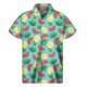 thumbnail image 3 of Camisas hawaianas con estampado 3D de sandía tropical para mí, camisas de verano de manga corta con botones, ropa para hombre, blusa con solapa, 3 of 5