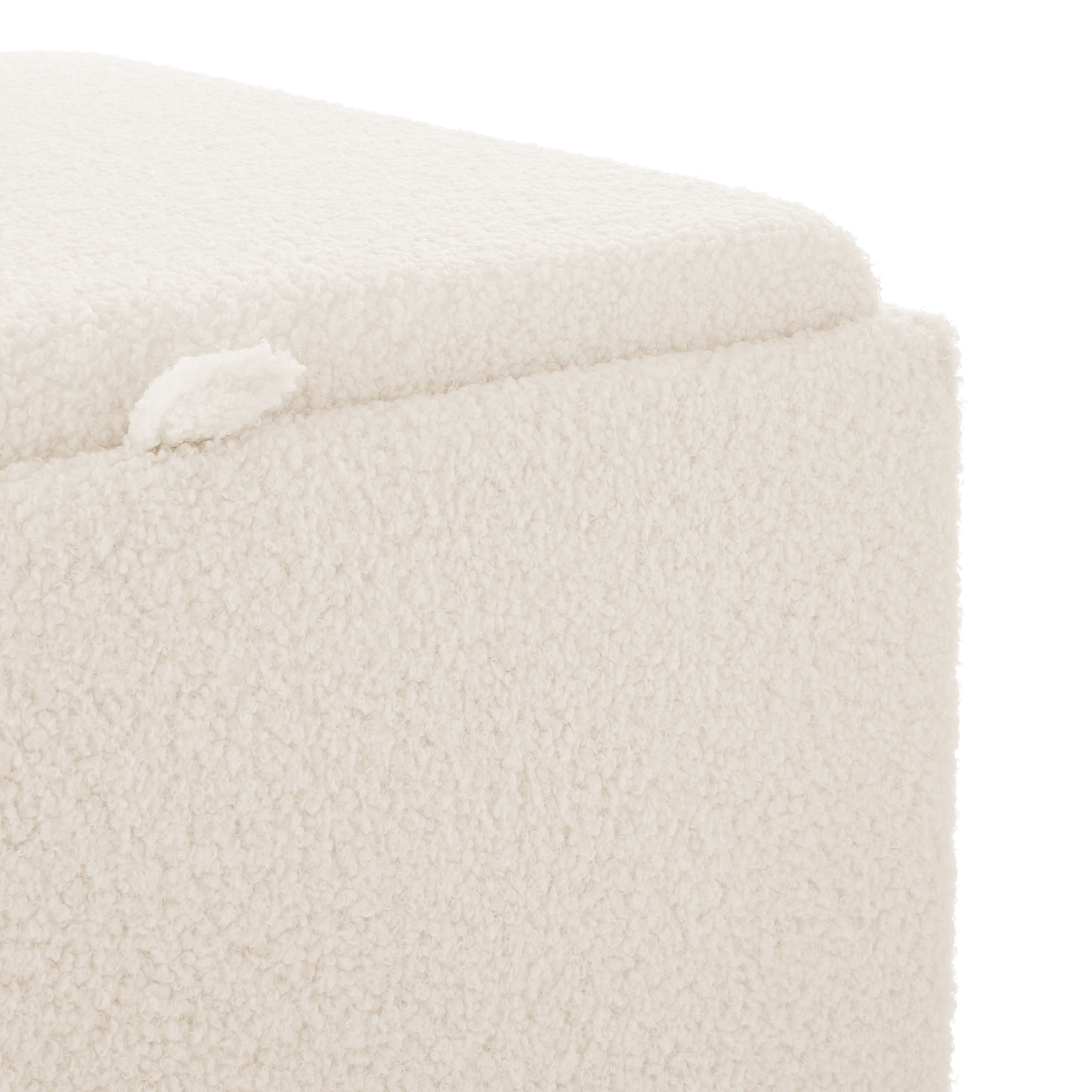 Mainstays Large Cube Storage Ottoman, Cream