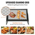 thumbnail image 5 of KFFKFF Heavy Duty Foldable Steel Campfire Grill Portable BBQ Grill & Griddle for Camping Picnics and Outdoor Cooking High Temp Resistant up to 572℉, 5 of 8