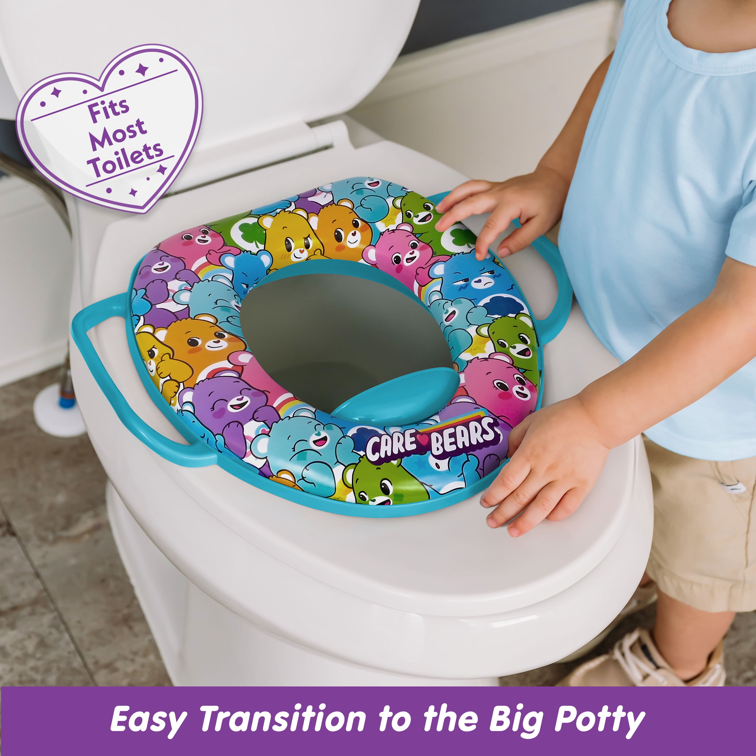 Care Bears Potty Seat with Storage Hook and Splash Guard