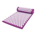 thumbnail image 3 of Yuarrent Colchoneta de acupresión, colchoneta de masaje, juego de almohada para cuello, pie, colchoneta de Yoga con aguja, cojín masajeador de Uniforme atlético Púrpura, 3 of 6
