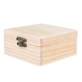 thumbnail image 6 of HILABEE 6xWood Unfinished Wooden Jewel Box for Kid's DIY Craft Square, 6 of 8