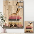 thumbnail image 3 of Designart 'Glamourous Paris Gold Style III' Fashion Print on Natural Pine Wood, 3 of 3