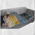 thumbnail image 6 of Sicily Soft Flannel Fleece Throw Blanket, Calascibetta Village Sunset Nature Photo Small and Historical Town, Cozy Plush for Indoor and Outdoor Use, 70" x 90", Multicolor, by Ambesonne, 6 of 6