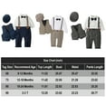 thumbnail image 5 of LAPAKIDS Toddler Boy Formal Clothes Gentleman Suit Long Sleeve Shirt + Suspender Pant + Vest +Beret Hat Tuxedo Outfits 12-24 Months, 5 of 7