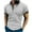 Gray, variant on WREESH Men's Fashion T-Shirts Solid Color Spring Summer Short Sleeved Stand Collar Button Pullover Casual Sports T-Shirt Shirt Blouse Workout Tops Dark Blue