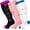 Style1, variant on 3 Pairs Plus Size Compression Socks Wide Calf for Women and Men 20-30 mmHg Extra Large Size Knee High Support Stockings(3XL)