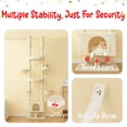 thumbnail image 3 of Furcato Cat Tree, Floor to Ceiling Cat Tower Adjustable Height [92.9-102.4 in=235-258cm], 7 Tiers Cat Climbing Play House, Beige, 3 of 9