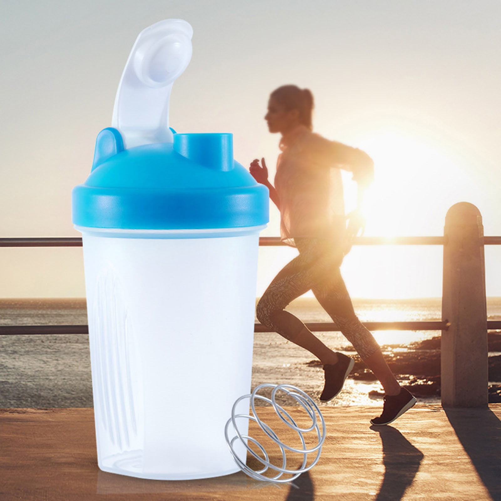 Classic Loop Top Shaker Bottle,Protein Shaker Cupwith Stirring Ball,Multi-Function  water bottle 